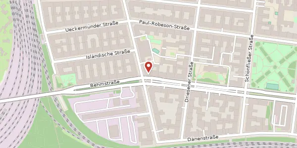 Karte der Umgebung von Schivelbeiner Straße 22, 10439 Berlin