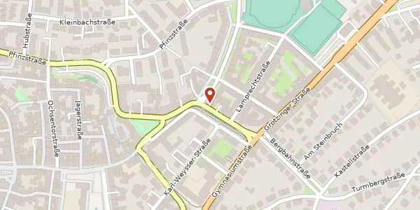 Karte der Umgebung von Grötzinger Str. 1, 76227 Karlsruhe