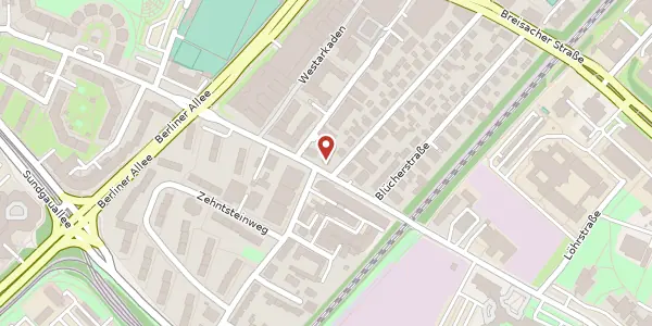 Karte der Umgebung von Lehener Straße 98 a, 79106 Freiburg im Breisgau
