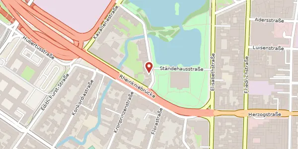 Karte der Umgebung von Wasserstr. 13, 40213 Düsseldorf
