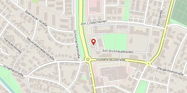 Karte der Umgebung von Am Dickhäuterplatz 6, 76275 Ettlingen