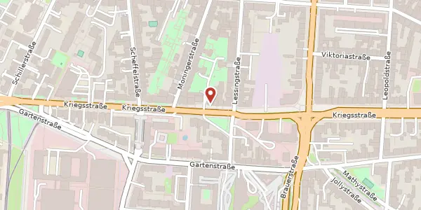 Karte der Umgebung von Kriegsstr. 212 a, 76135 Karlsruhe