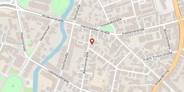 Karte der Umgebung von Bertramstraße 4, 38102 Braunschweig