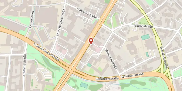 Karte der Umgebung von Weserstraße 20, 34125 Kassel