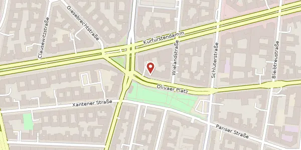 Karte der Umgebung von Olivaer Platz 16, 10707 Berlin