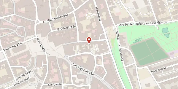 Karte der Umgebung von Rathhausstraße 13, 06108 Halle (Saale)