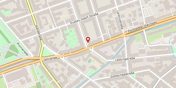 Karte der Umgebung von Tschaikowskistraße 2, 04105 Leipzig