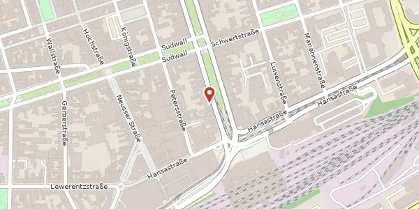 Karte der Umgebung von Ostwall 28, 47798 Krefeld