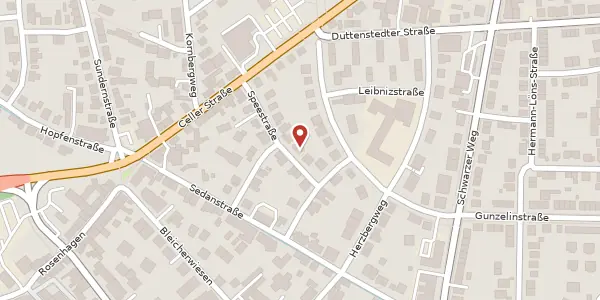 Karte der Umgebung von Speestraße 15, 31224 Peine