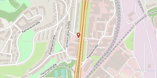 Karte der Umgebung von Heilbronner Straße 165, 70191 Stuttgart
