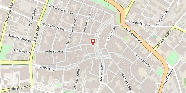 Karte der Umgebung von Marienplatz 41, 88212 Ravensburg