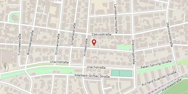 Karte der Umgebung von Erwinstraße 41a, 79102 Freiburg im Breisgau