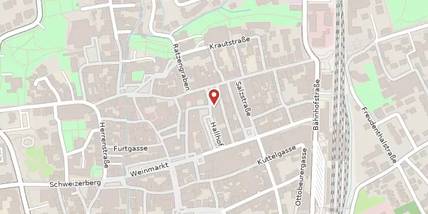 Karte der Umgebung von Hallhof 6 - 7, 87700 Memmingen