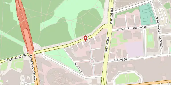 Karte der Umgebung von Lennéstraße 7, 10785 Berlin