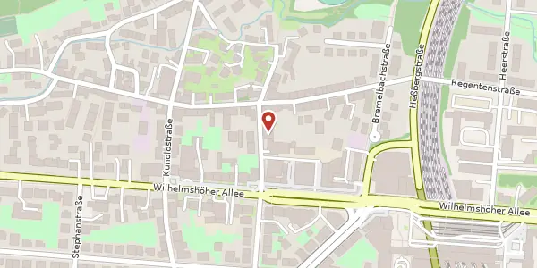 Karte der Umgebung von Rolandstraße 1A, 34131 Kassel