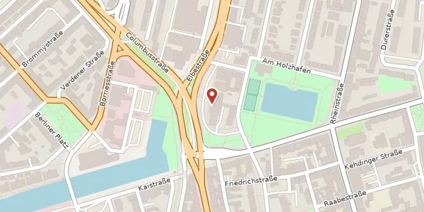 Karte der Umgebung von Elbinger Platz 1, 27570 Bremerhaven