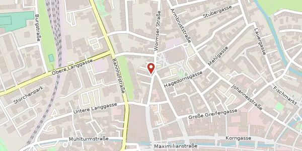 Karte der Umgebung von Wormser Straße 18, 67346 Speyer
