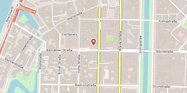 Karte der Umgebung von Benrather Str. 12, 40213 Düsseldorf