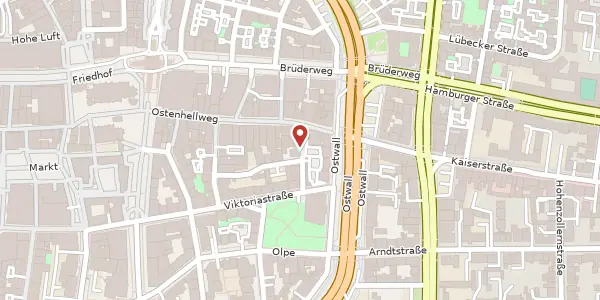 Karte der Umgebung von Auf dem Brand 5, 44135 Dortmund