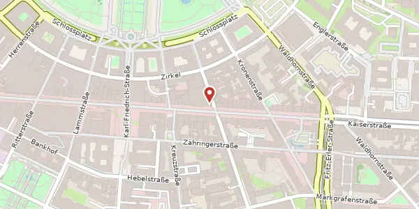 Karte der Umgebung von Adlerstraße 12, 76133 Karlsruhe
