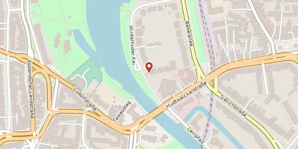 Karte der Umgebung von Winterhuder Kai 9, 22299 Hamburg