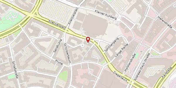Karte der Umgebung von Ziegelteich 25, 24103 Kiel