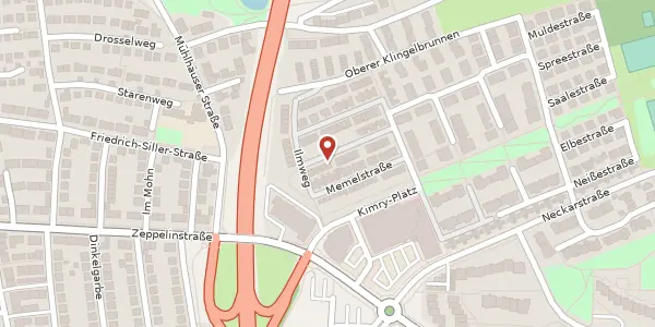 Karte der Umgebung von Wolgastraße 21, 70806 Kornwestheim