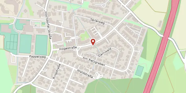 Karte der Umgebung von Högestraße 28, 79108 Freiburg im Breisgau