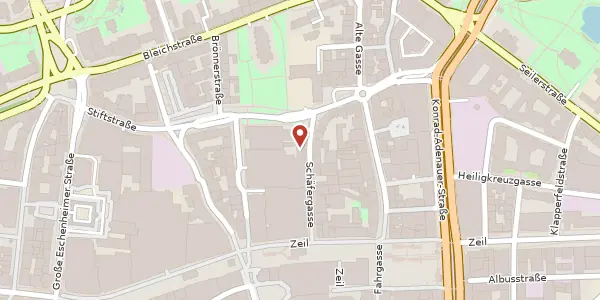 Karte der Umgebung von Schäfergasse 17, 60313 Frankfurt