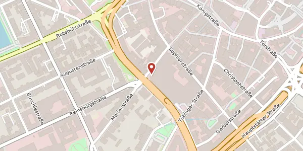 Karte der Umgebung von Marienstraße 17, 70178 Stuttgart