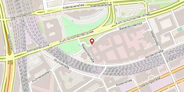Karte der Umgebung von Besenbinderhof 60, 20097 Hamburg