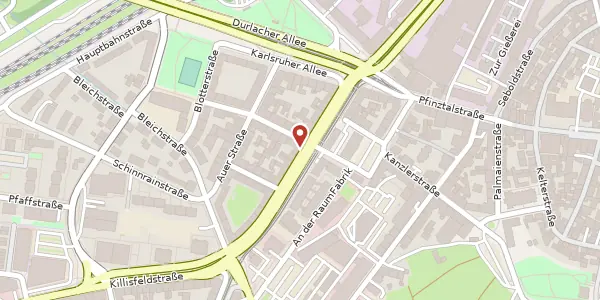 Karte der Umgebung von Ernst-Friedrich-Straße 7, 76227 Karlsruhe