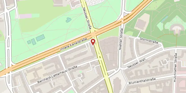 Karte der Umgebung von Neusser Str. 99, 50670 Köln