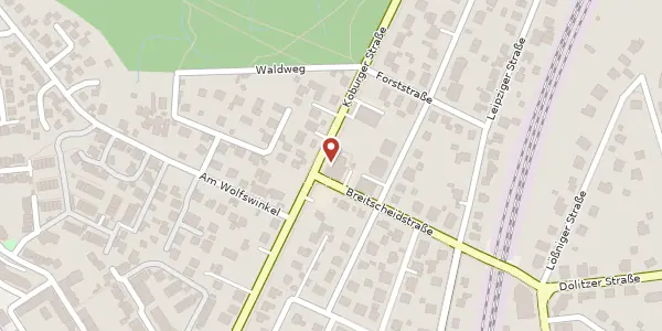 Karte der Umgebung von Koburger Straße 33, 04416 Markkleeberg