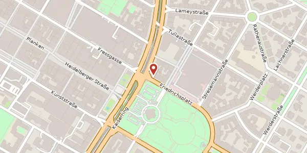Karte der Umgebung von Friedrichsplatz 1, 68165 Mannheim