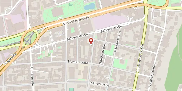 Karte der Umgebung von Landhausstraße 4, 69115 Heidelberg