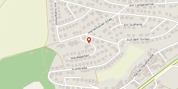 Karte der Umgebung von Weidegarten 2, 53343 Wachtberg