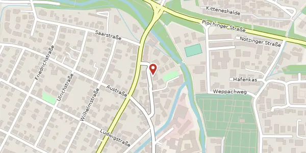 Karte der Umgebung von Plochinger Straße 58, 73230 Kirchheim/Teck