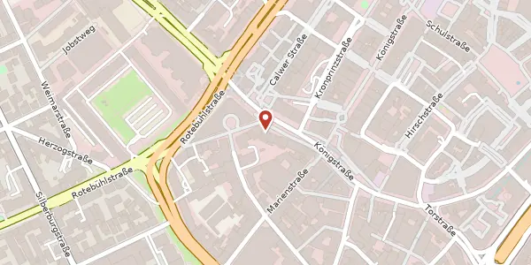 Karte der Umgebung von Rotebühlplatz 15, 70178 Stuttgart