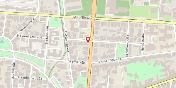 Karte der Umgebung von Reinhold-Frank-Straße 71, 76133 Karlsruhe