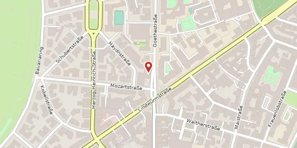 Karte der Umgebung von Goethestr. 74, 80336 München