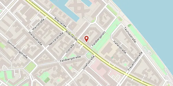 Karte der Umgebung von Rheinallee 40, 55118 Mainz