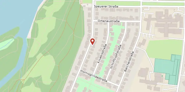 Karte der Umgebung von Schwarzwaldstraße 83, 68163 Mannheim