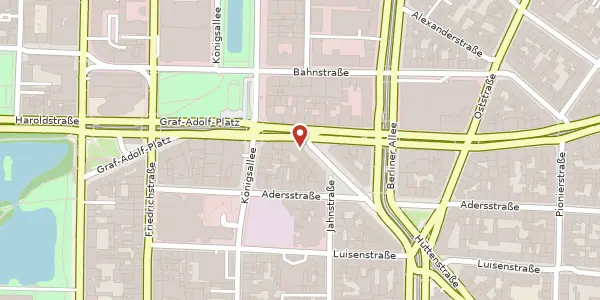 Karte der Umgebung von Hüttenstr. 1, 40215 Düsseldorf