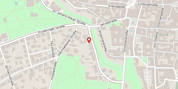 Karte der Umgebung von Wittelsbacherstr. 2, 93049 Regensburg