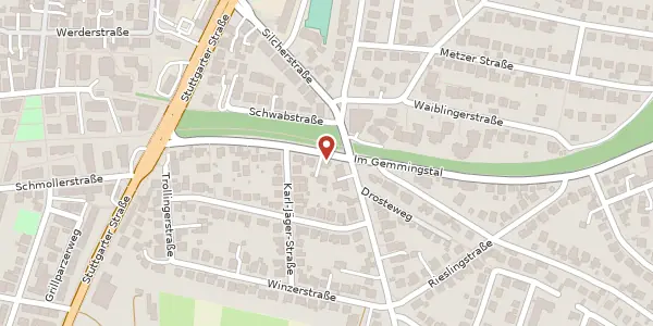Karte der Umgebung von Blücherstraße 48, 74074 Heilbronn