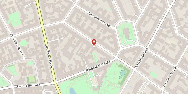 Karte der Umgebung von Fehrbelliner Straße 52 A, 10119 Berlin
