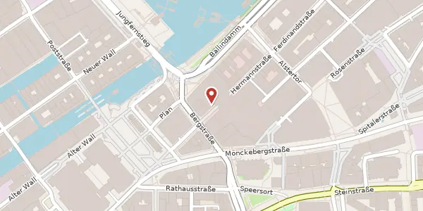 Karte der Umgebung von Hermannstraße 22, 20095 Hamburg