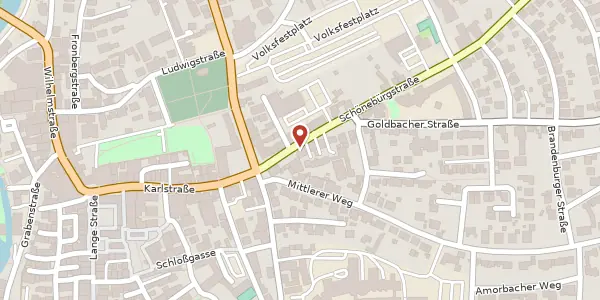 Karte der Umgebung von Schönebürgstraße 6, 74564 Crailsheim