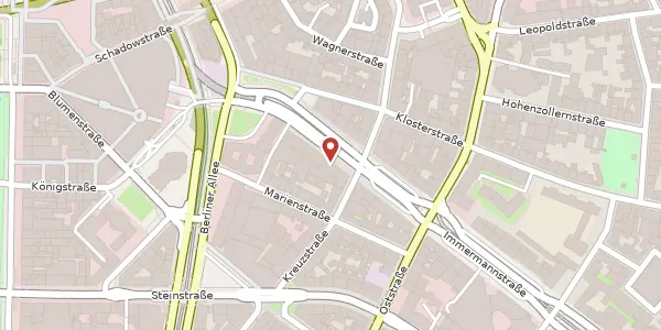 Karte der Umgebung von Immermannstr. 11, 40210 Düsseldorf